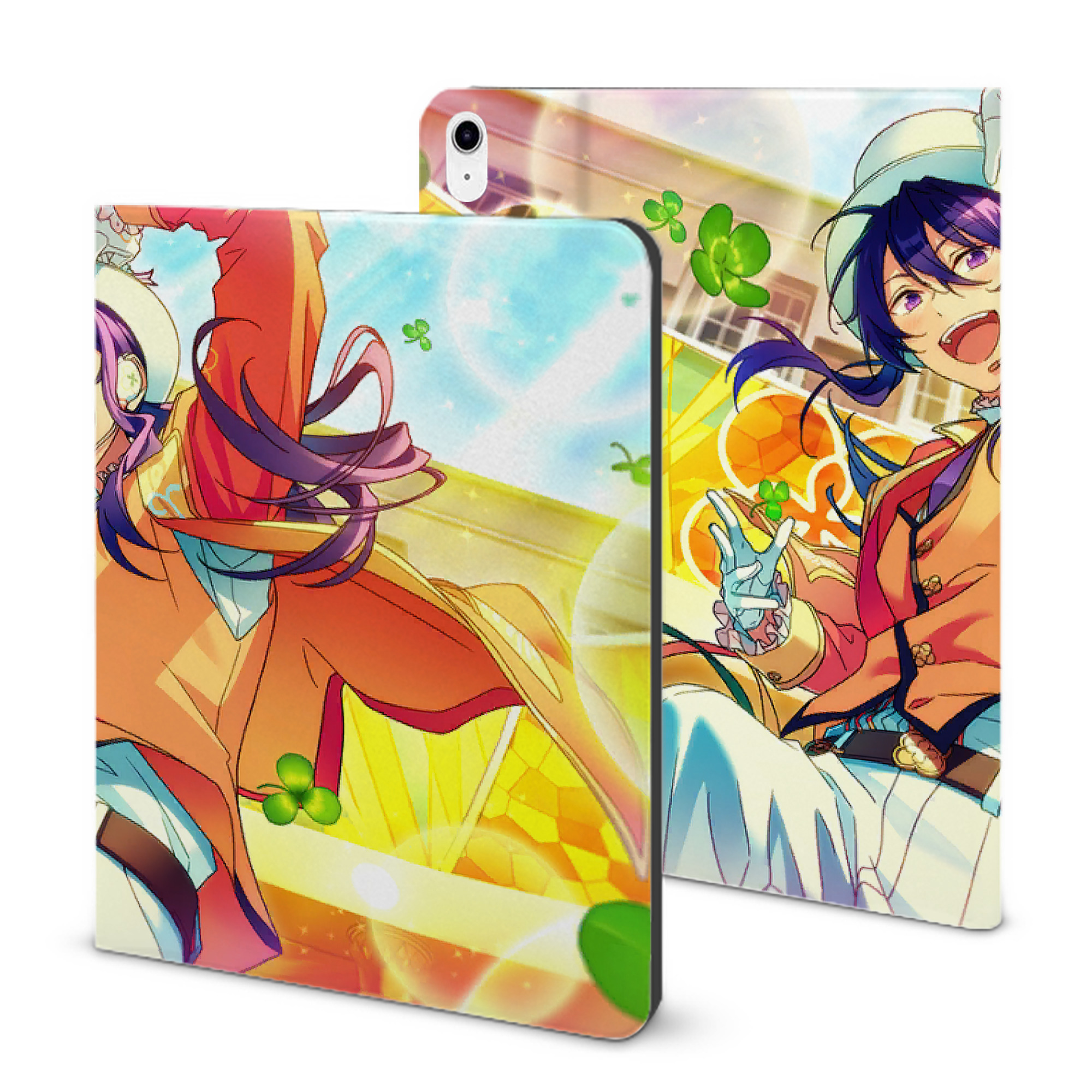 （画像用） あんさんぶるスターズ! Ensemble Stars IPad ケース ブック型 PUレザー TPU 耐衝撃 軽量 薄型 ペン収納なし 全面保護 IPad 各モデル対応